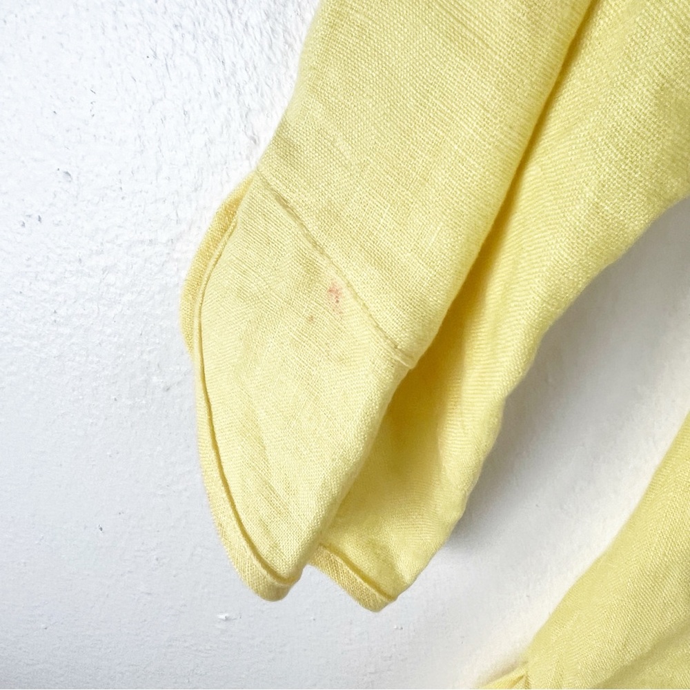 Multiples 100% Linen Yellow Button Front Pockets … - image 4
